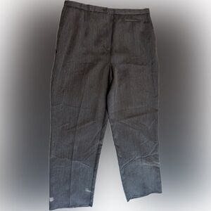 Laura Scott Petites Women's Gray Side Zip Pants Size 14P